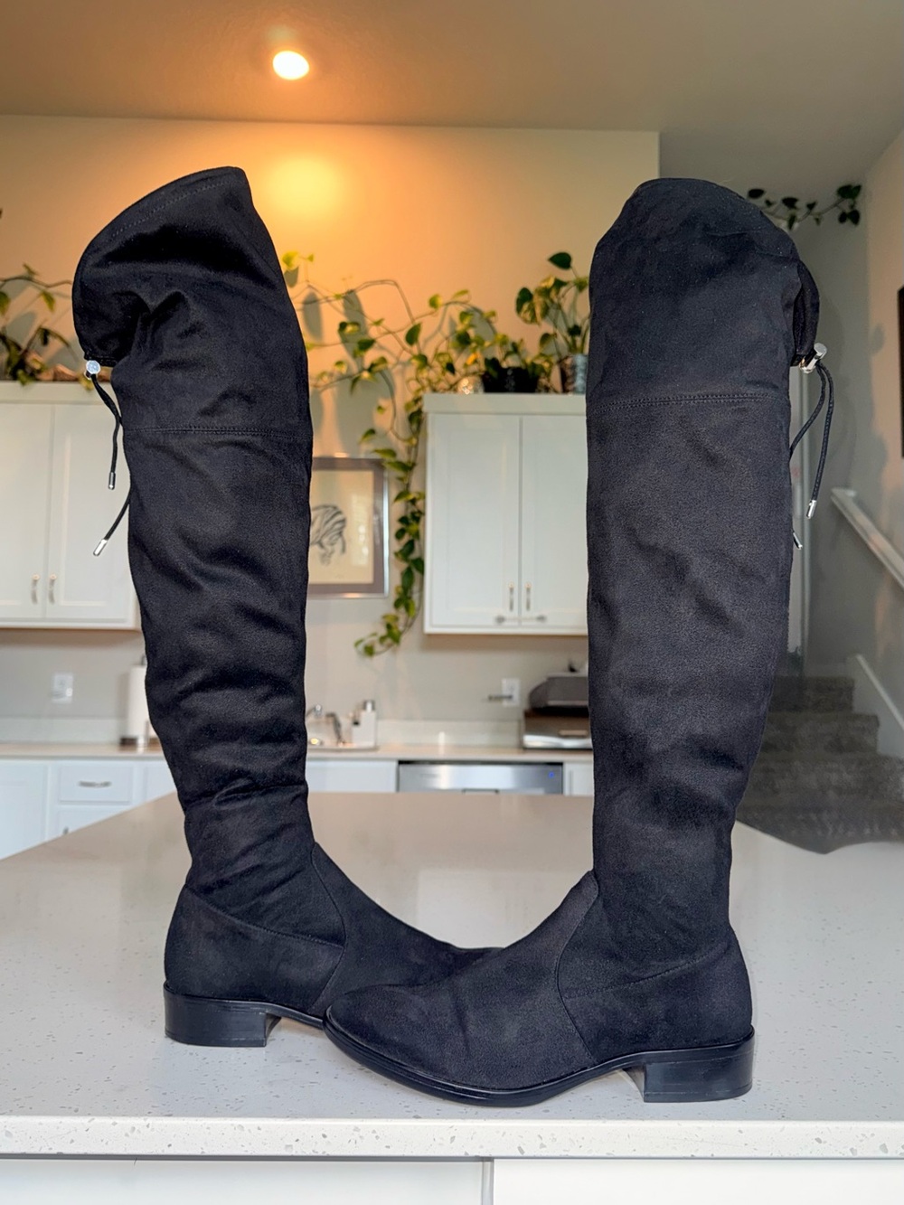 Sam Edelman Women's Black Over-the-Knee Suede Boots